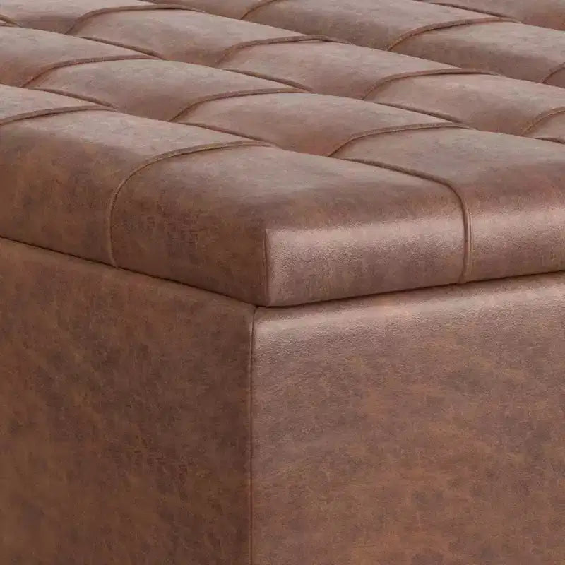 WyndenHall Elliot Large Square Coffee Table Storage Ottoman