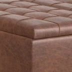 WyndenHall Elliot Large Square Coffee Table Storage Ottoman