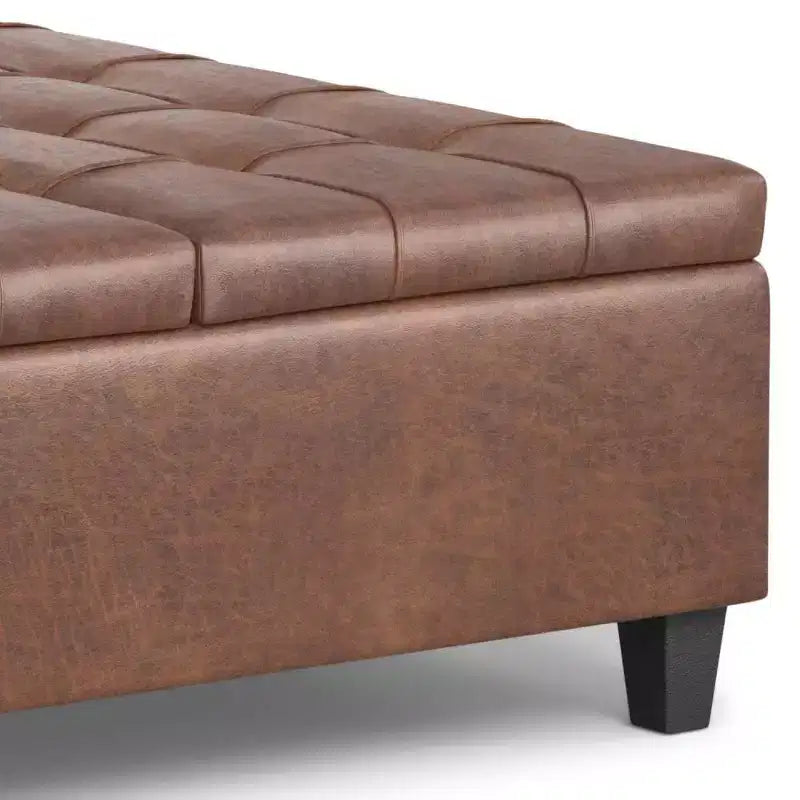 WyndenHall Elliot Large Square Coffee Table Storage Ottoman
