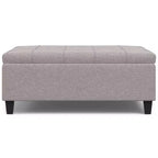 WyndenHall Elliot Large Square Coffee Table Storage Ottoman