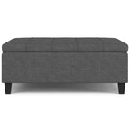 WyndenHall Elliot Large Square Coffee Table Storage Ottoman