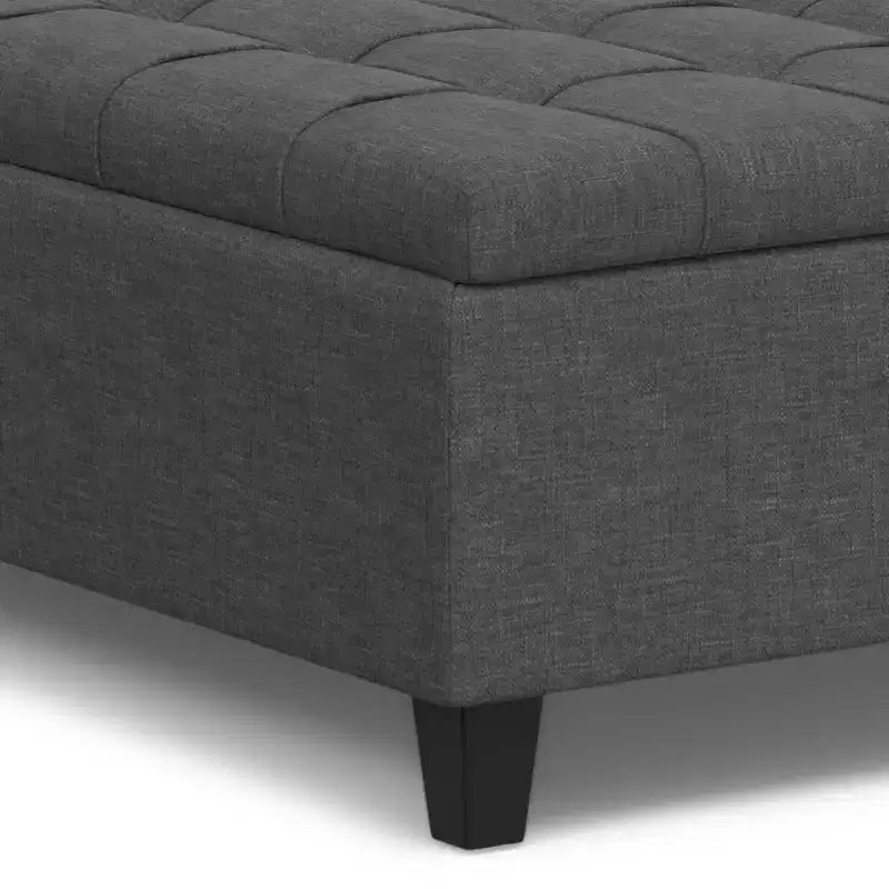 WyndenHall Elliot Large Square Coffee Table Storage Ottoman
