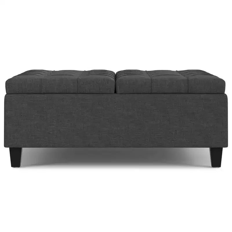WyndenHall Elliot Large Square Coffee Table Storage Ottoman