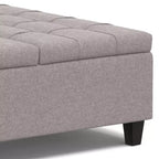 WyndenHall Elliot Large Square Coffee Table Storage Ottoman