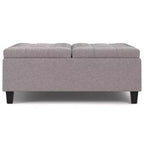 WyndenHall Elliot Large Square Coffee Table Storage Ottoman