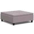 WyndenHall Elliot Large Square Coffee Table Storage Ottoman