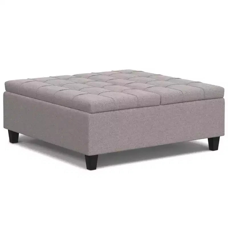 WyndenHall Elliot Large Square Coffee Table Storage Ottoman