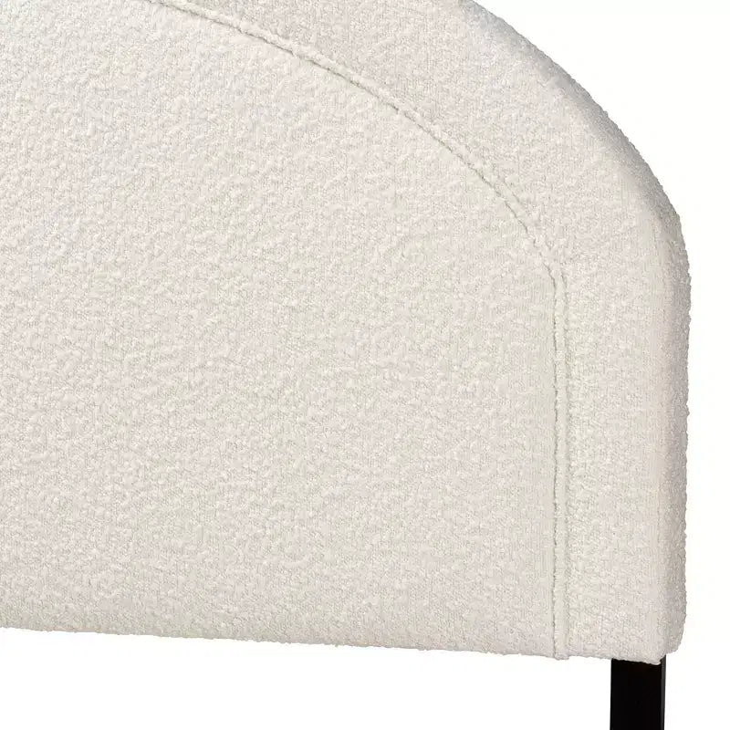 Baxton Studio Fiana Modern Cream Boucle Fabric Queen Size Headboard