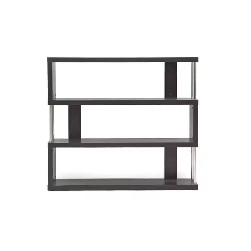 38.5" Barnes Three Shelf Modern Bookshelf - Baxton Studio