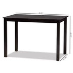 Tavolo da pranzo moderno in legno Baxton Studio Eveline 43 pollici