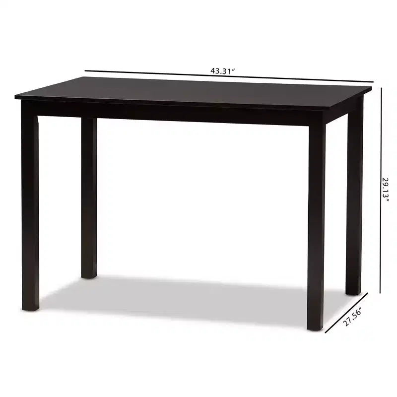 Tavolo da pranzo moderno in legno Baxton Studio Eveline 43 pollici