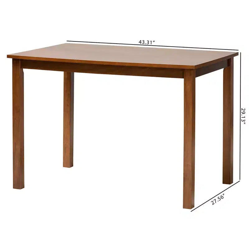 Tavolo da pranzo moderno in legno Baxton Studio Eveline 43 pollici
