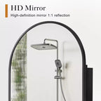 Dovelina Modern Arched Medicine Cabinet With Mirror Metal Framed Bathroom Mirror With Storage - 36x24