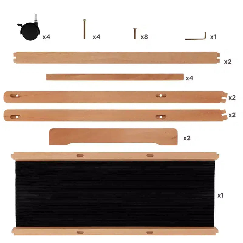 Creative Mark Firenze Wood Large Print Rack with Castors - Perfect for Display of Canvas, Art, Prints, Panels, Posters, Art Gallery Shows, Storage