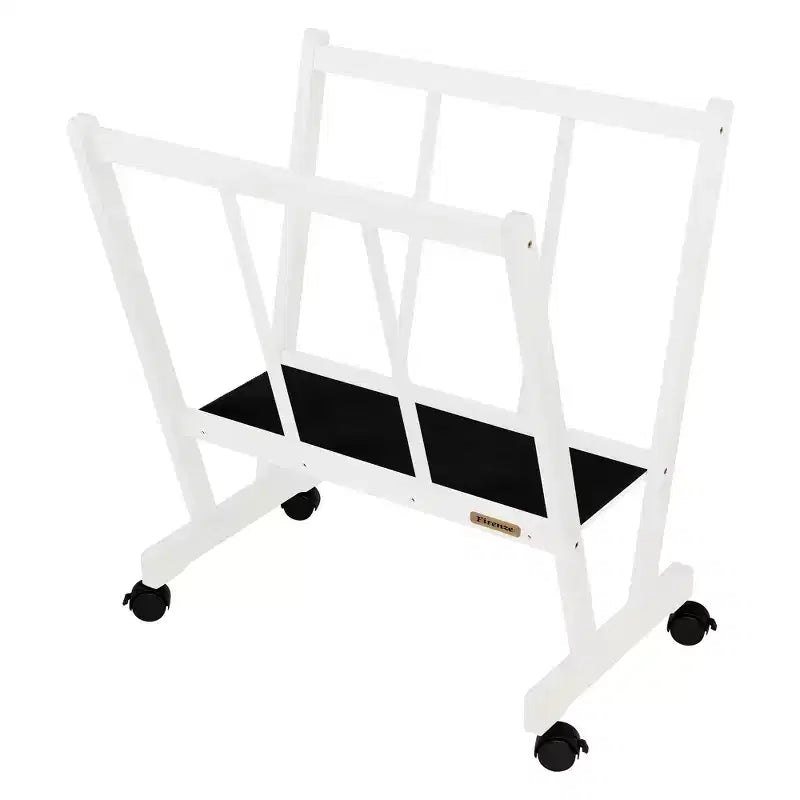 Creative Mark Firenze Wood Large Print Rack with Castors - Perfect for Display of Canvas, Art, Prints, Panels, Posters, Art Gallery Shows, Storage