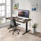 Mount-It! Dual Motor Electric Standing Desk with 55 Tabletop, Adrift & Black