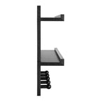 29 x 16 2-Tier Ledge Wall Shelf Organizer with Five Hanging Hooks - Danya B.