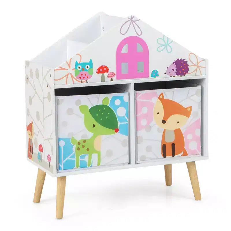 Costway Kids Dollhouse Bookshelf Toddler Book & Toy Storage Display Organizer Ideal Gift