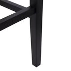 WestinTrends 29 Upholstered Saddle Seat Bar Stool (Set of 2), Black/Beige