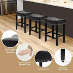 WestinTrends Upholstered Saddle Seat Barstool and Counter Stool