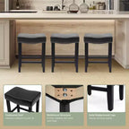 WestinTrends Upholstered Saddle Seat Barstool and Counter Stool