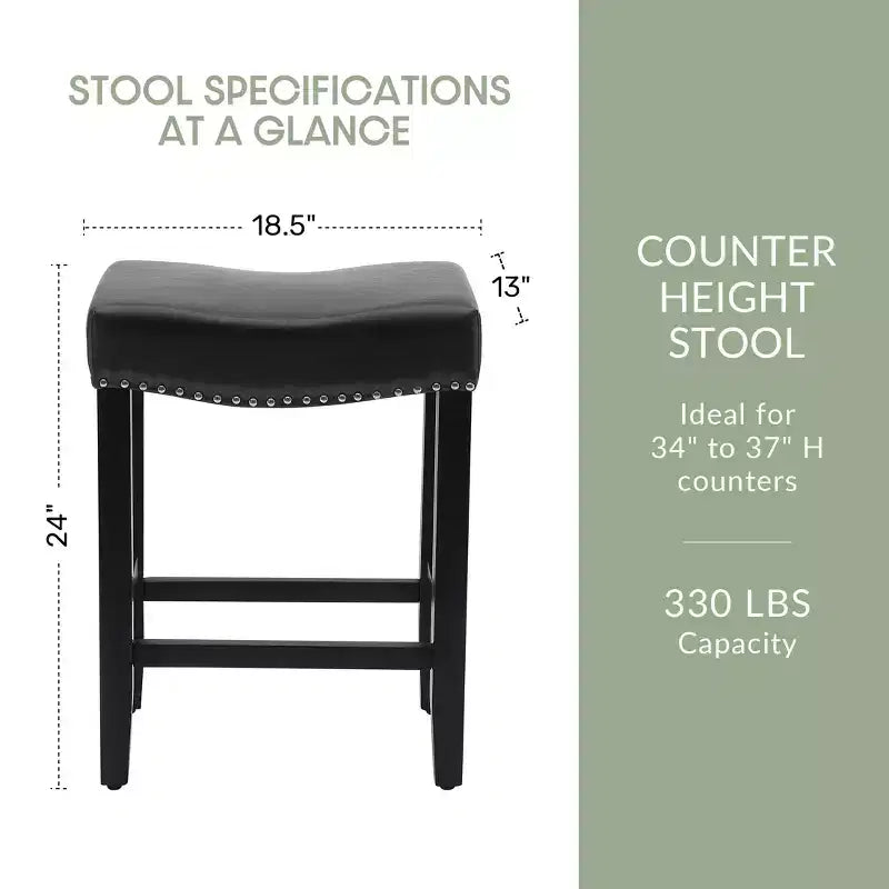 WestinTrends Upholstered Saddle Seat Barstool and Counter Stool