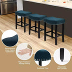 WestinTrends Upholstered Saddle Seat Barstool and Counter Stool