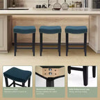 WestinTrends Upholstered Saddle Seat Barstool and Counter Stool