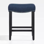 WestinTrends Upholstered Saddle Seat Barstool and Counter Stool