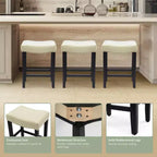 WestinTrends Upholstered Saddle Seat Barstool and Counter Stool