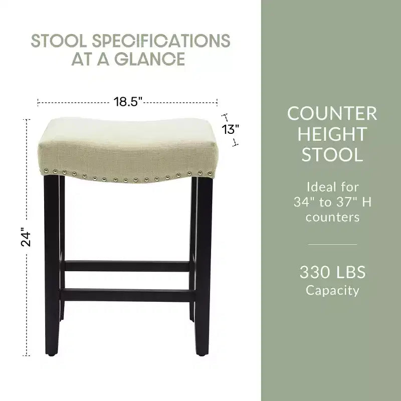 WestinTrends Upholstered Saddle Seat Barstool and Counter Stool