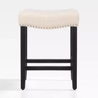 WestinTrends Upholstered Saddle Seat Barstool and Counter Stool