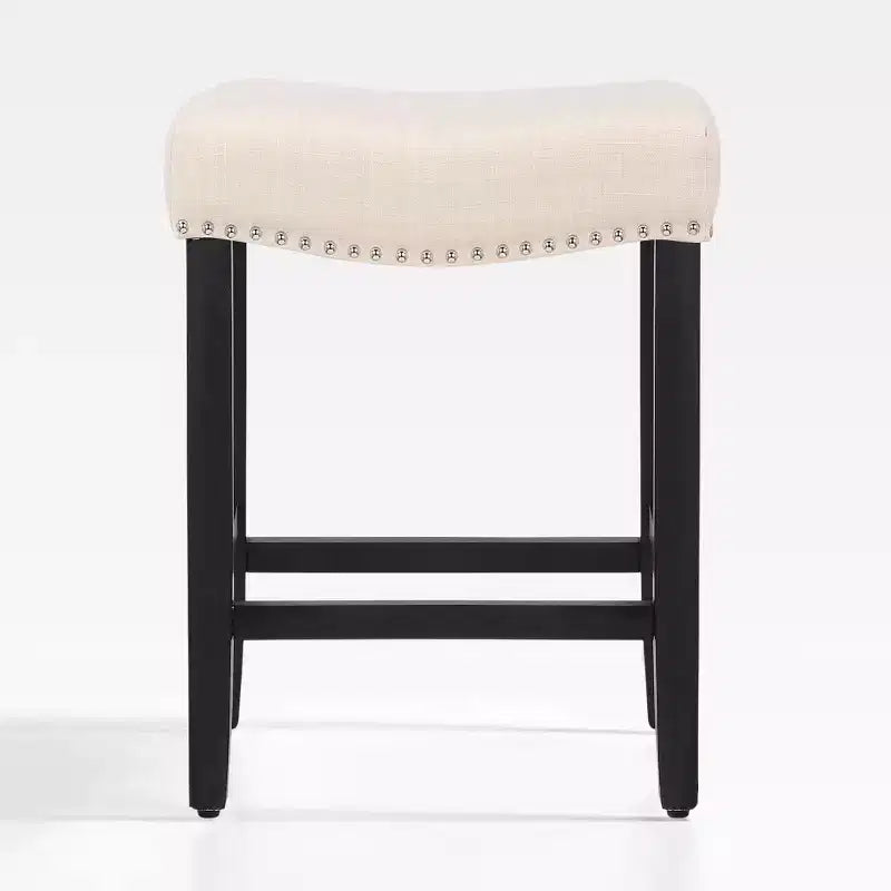 WestinTrends Upholstered Saddle Seat Barstool and Counter Stool