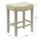WestinTrends Upholstered Saddle Seat Barstool and Counter Stool