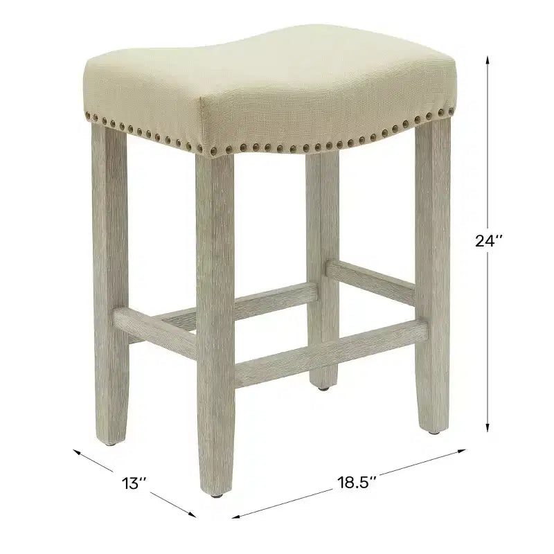 WestinTrends Upholstered Saddle Seat Barstool and Counter Stool