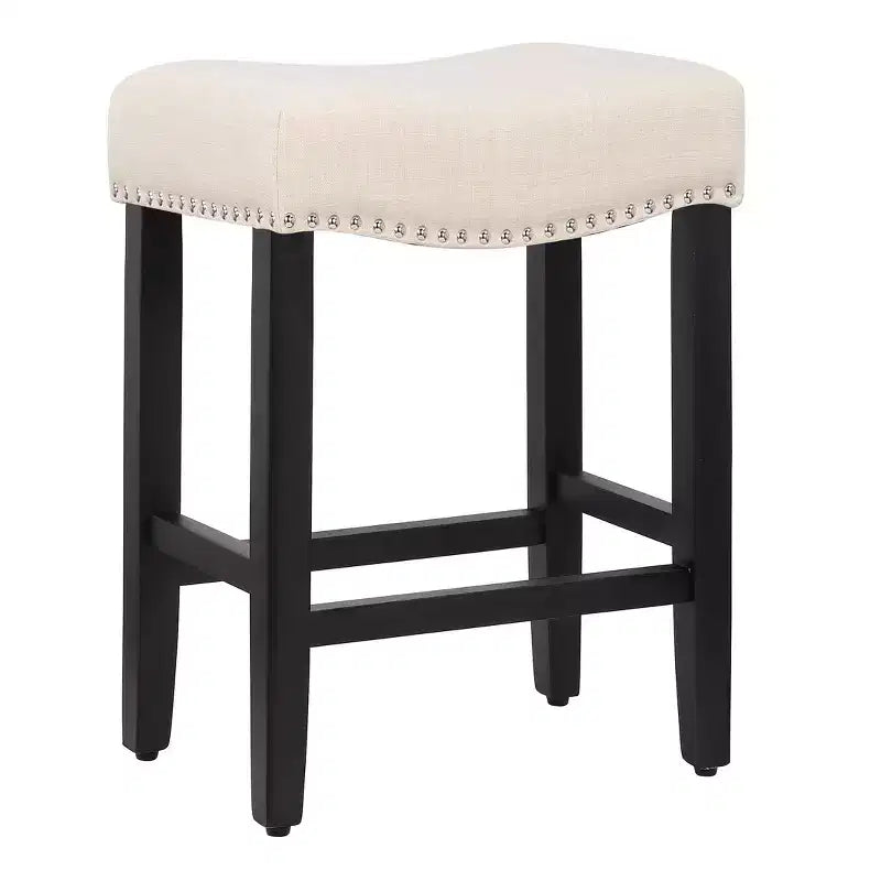 WestinTrends Upholstered Saddle Seat Barstool and Counter Stool