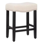 WestinTrends Upholstered Saddle Seat Barstool and Counter Stool