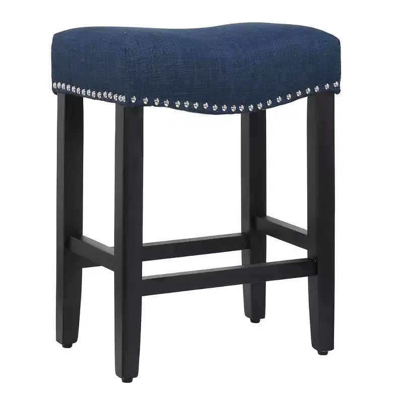WestinTrends Upholstered Saddle Seat Barstool and Counter Stool