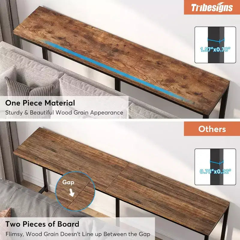 Tribesigns 70.9 Sofa Table, Narrow Entryway Table for Living Room