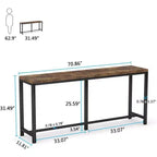 Tribesigns 70.9 Sofa Table, Narrow Entryway Table for Living Room