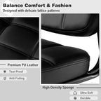 Costway Waiting Room Chair Set of 2/4 Upholstered Guest Conference Chair with Armrest Black