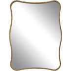 Uttermost Pavia Antiqued Gold 28 x 36 Curvy Vanity Wall Mirror
