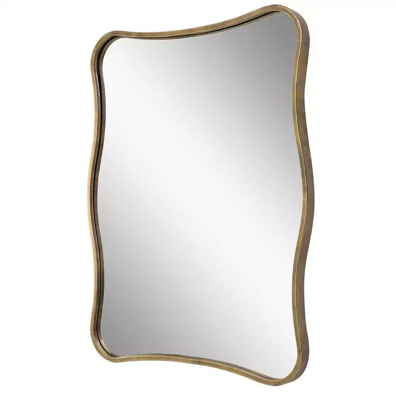 Specchio da parete Uttermost Pavia anticato oro 28 x 36 Curvy Vanity