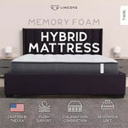 Materasso Ibrido a Molle e Memory Foam Lincove da 12 Pollici - Materasso Medio Rigido Certificato CertiPUR-US - Supporto Adattivo, Sollievo dalla Pressione - Prodotto negli USA