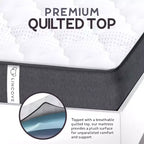 Materasso Ibrido a Molle e Memory Foam Lincove da 12 Pollici - Materasso Medio Rigido Certificato CertiPUR-US - Supporto Adattivo, Sollievo dalla Pressione - Prodotto negli USA