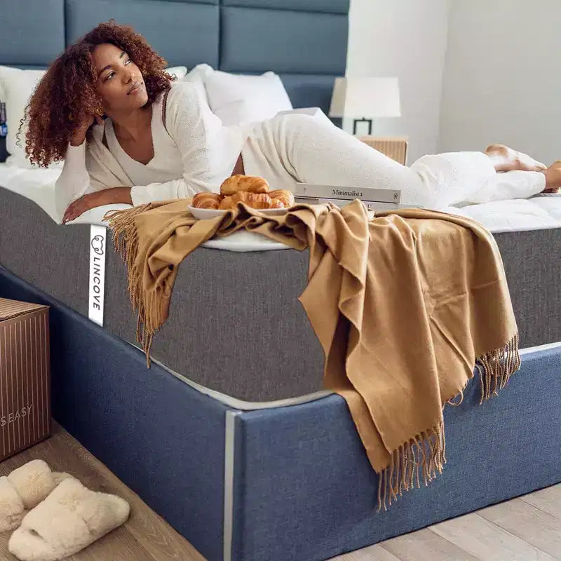 Materasso Ibrido a Molle e Memory Foam Lincove da 12 Pollici - Materasso Medio Rigido Certificato CertiPUR-US - Supporto Adattivo, Sollievo dalla Pressione - Prodotto negli USA