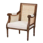 bali & pari Desmond Fabric and Wood Accent Chair