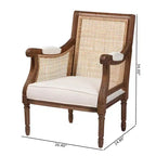 bali & pari Desmond Fabric and Wood Accent Chair