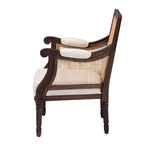 bali & pari Desmond Fabric and Wood Accent Chair