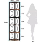 Tribeigns 67 Corner Bookshelf, 6-Tier Bookcase Storage Rack